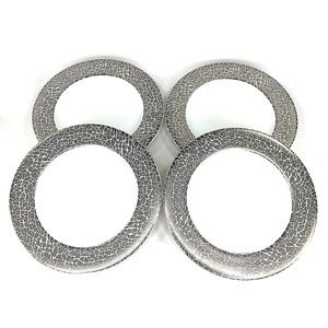 Calvin Klein Silver Texture Crackled Salad Plates - 4